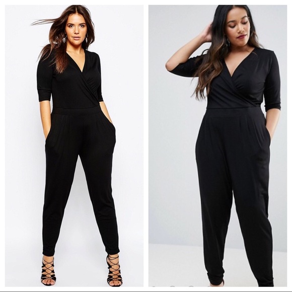 black jumpsuit curve